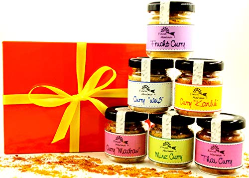 Curry - Set mit 6 verschiedenen Currymischungen in der Geschenkbox aus der Finca Marina Gewürzmanufaktur Curry - Set mit 6 verschiedenen Currymischungen in der Geschenkbox aus der Finca Marina Gewürzmanufaktur von Finca Marina