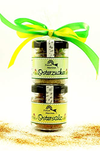 Feines Osterset mit Ostersalz 40g und Osterzucker 35g aus der Finca Marina Gewürzmanufaktur von Finca Marina