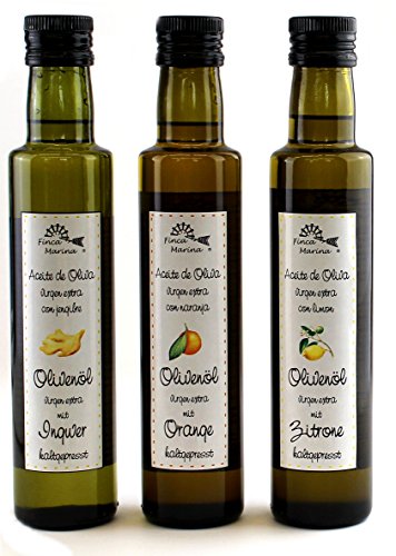 Gourmetölset mit Zitronenöl, Orangenöl und Ingweröl zum Top-Preis aus der Finca Marina Gewürzmanufaktur von Finca Marina