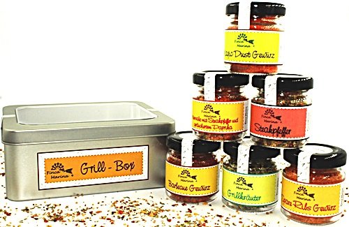 Grill - Box mit 6 köstlichen Gewürzmischungen aus der Finca Marina Gewürzmanufaktur von Finca Marina