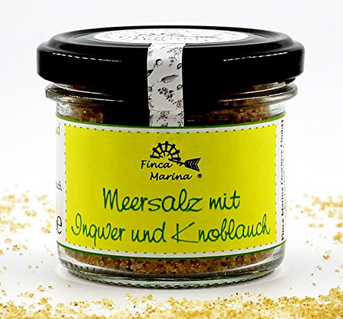 Ingwersalz mit Knoblauch - Meersalz mit Ingwer und Knoblauch 90g Ingwersalz mit Knoblauch - Meersalz mit Ingwer und Knoblauch 90g von Finca Marina