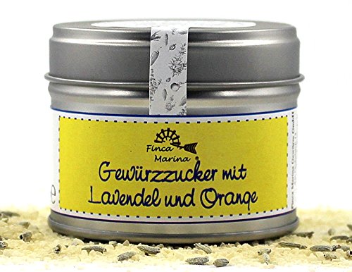 Lavendelzucker mit Orange 60g aus der Finca Marina Gewürzmanufaktur von Finca Marina