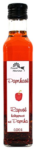 Paprikaöl mit kaltgepresstem Rapsöl 0,250l aus der Finca Marina Gewürzmanufaktur von Finca Marina