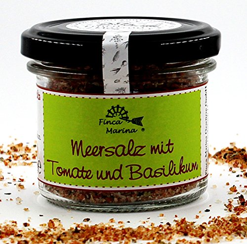 Tomatensalz mit Basilikum 90g aus der Finca Marina Gewürzmanufaktur von Finca Marina