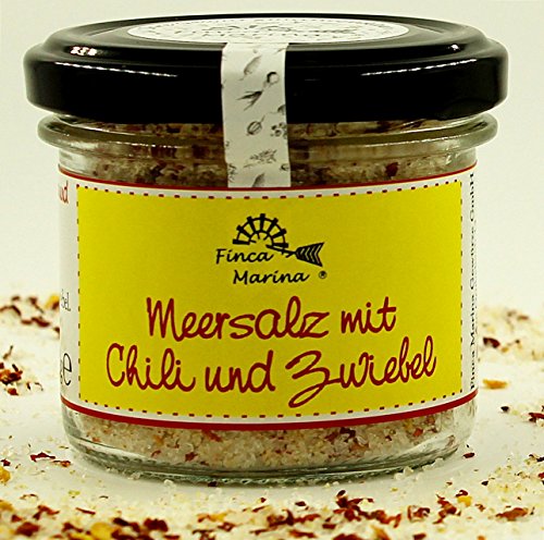 Zwiebelsalz mit Chili 90g aus der Finca Marina Gewürzmanufaktur von Finca Marina