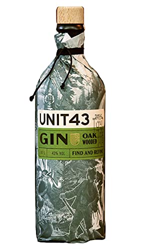 Unit 43 Oak Wooded Gin - Craft Gin aus Südafrika | Oak Wooded | Spezielle Fynbos Botanicals vom Westkap Südafrikas | 43% (1x 0,7l) von Find and Refine