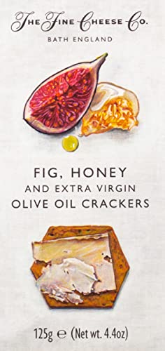 Fine Cheese Company Fig, Honey & Extra Virgin Olive Oil Crackers - Cracker für Käse mit Feige, Honig & Olivenöl - 125g von Fine Cheese Company
