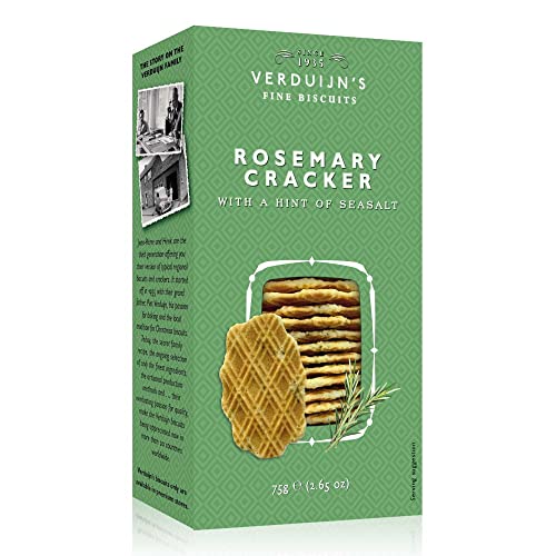 VERDUIJN'S - Waffeln mit Rosmarin und Meersalz aus der Niederlande - Holländische Waffeln 75 g, Menge:1 Stück VERDUIJN'S - Waffeln mit Rosmarin und Meersalz aus der Niederlande - Holländische Waffeln 75 g, Menge:1 Stück von Fine Cheese Company