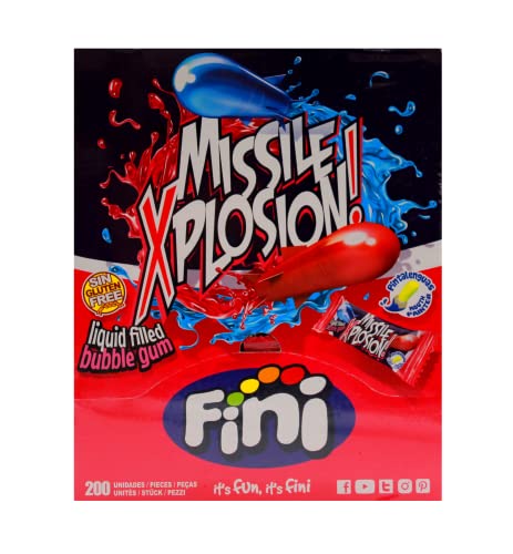1 Box Fini Missile Xplosion Kaugummi 200er Kaugummi Bonbons einzeln verpackt von Fini Missile Explosion