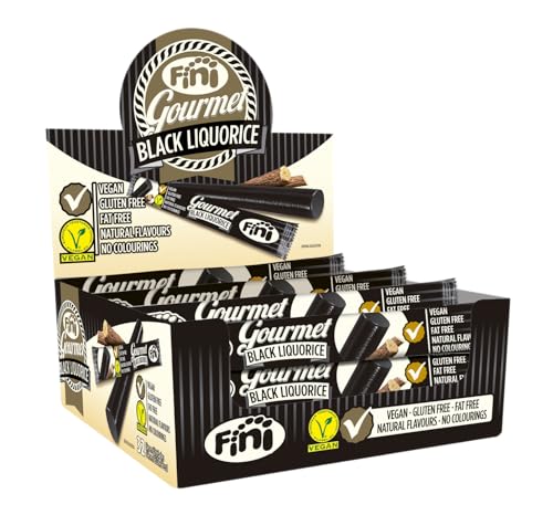 FINI Gourmet BLACK LIQUORICE, 32g (glutenfrei, vegan, fettfrei) von Fini