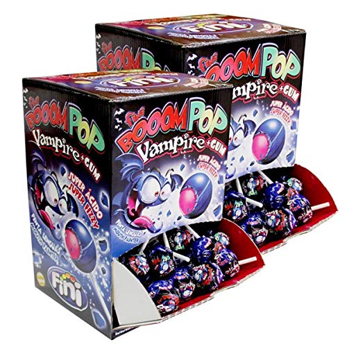Fini Booom Pop Vampire plus Gum Lollies 100 stk. - super sauer (2er Pack) von Fini