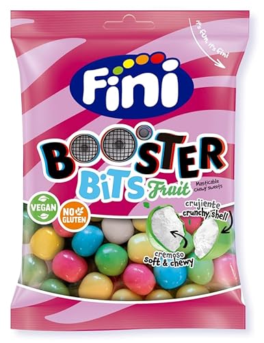 Fini Booster Bits Fruit Kaubonbons vegan, 12er Pack (12 x 90g) von Fini