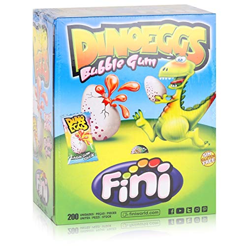 Fini - Dino-Eggs - gefüllte Kaugummis - Box / Display mit 200 Stück von FINI