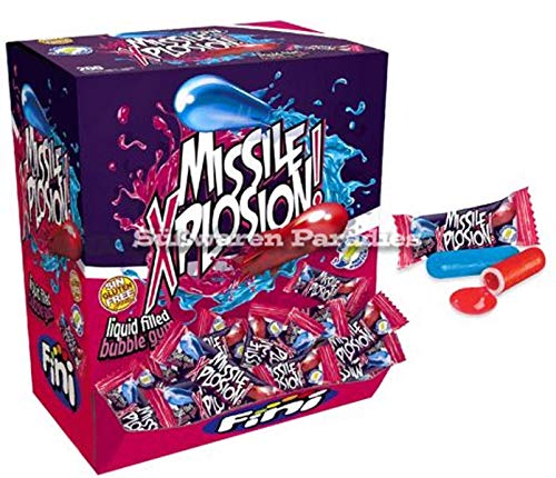 Fini Missile Explosion Bubble Gum mit Liquid 200 Stück im Display von Fini