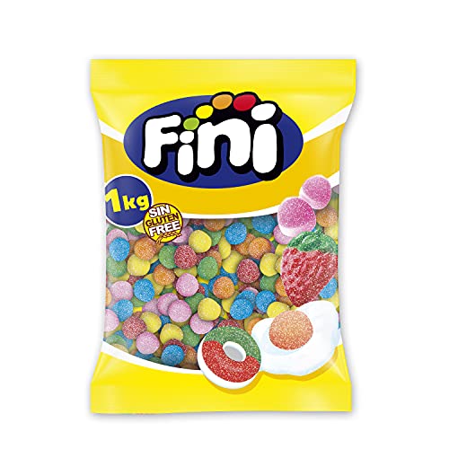 Fini Saure Bällchen Süßigkeiten, Farbige Gummis, 1 Beutel mit 1 kg von Fini