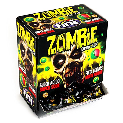 Fini Zombie - Candy Gum - Box mit 200 Kaugummi-Bonbons einzeln verpackt von Fini