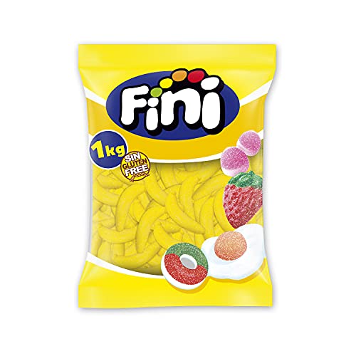 Große Süßigkeit mit Bananenform | Süßigkeiten | Perfektes Geschenk | 1 Packung mit 1 kg von Fini