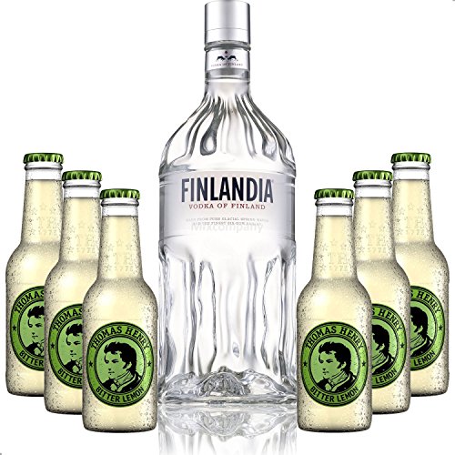 Vodka Lemon Set - Finlandia Vodka 1L (40% Vol) + 6x Thomas Henry Bitter Lemon 200ml - Inkl. Pfand MEHRWEG von Thomas Henry-Thomas Henry