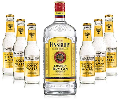 Gin Tonic Set - Finsbury London Dry Gin 0,7l 700ml (37,5% Vol) + 6x Fever Tree Tonic Water 200ml - Inkl. Pfand MEHRWEG von Finsbury-Finsbury