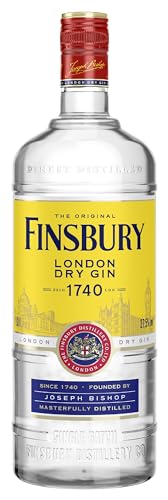 Finsbury London Dry Gin mit 37,5 Prozent Vol, Der Klassiker Aus London Seit 1740, Wacholder Und Zitrusnote, Perfekt für Gin und Tonic - 1 X 1,0 L von Finsbury