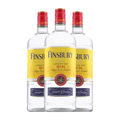 Gin Finsbury London Dry Gin 1 L (Karton mit 3 Flaschen von 1 L)