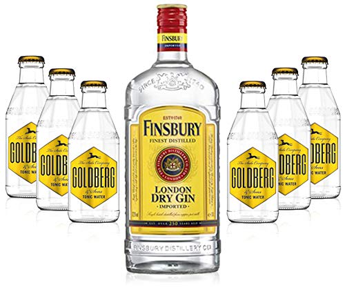 Gin Tonic Set - Finsbury London Dry Gin 0,7l 700ml (37,5% Vol) + 6x Goldberg Tonic Water 200ml - Inkl. Pfand MEHRWEG von Goldberg-Goldberg