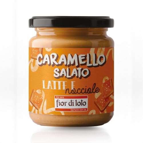 Salzkaramellcreme mit Bio-Milch und Haselnüssen, 200 g. Fior di Loto Salzkaramellcreme mit Bio-Milch und Haselnüssen, 200 g. Fior di Loto von Fior di Loto