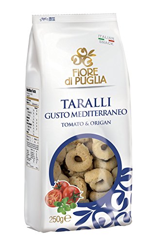 FIORE DI PUGLIA Taralli Mediterranean 500 Gramm Salzige Snacks - Made In Italy von Fiore di Puglia