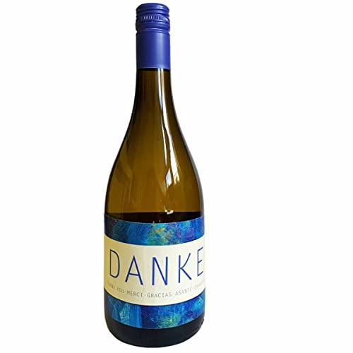 Danke-Wein 0,75l Grauer Burgunder // Wein Geschenk * Danke * sagen // Dankeschön Geschenke Wein // Wein Dankeschön von Firlefantastisch Der Partyshop