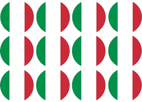 Essbare Muffinaufleger * ITALIEN * 12 Stück fertig ausgestanzt // Länderdekoration Italien von Firlefantastisch Der Partyshop