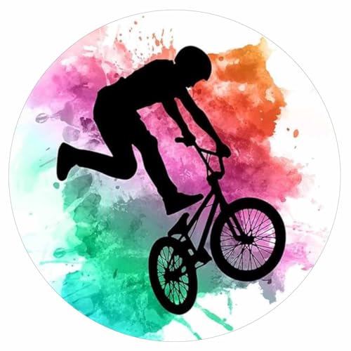 Essbarer Tortenaufleger * MONTAINBIKER* // Kuchendekoration Fahrradfreunde // Montainbik Kuchenaufleger 20cm Durchmesser (Zuckerpapier) von Firlefantastisch Der Partyshop