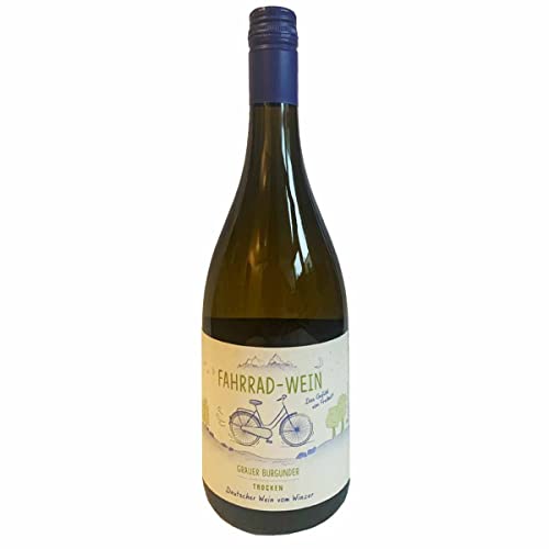 Fahrrad-Wein/Fahrrad-Wein 0,75l / Grauer Burgunder trocken Deutscher Qualitätswein/Geschenk Fahrradfahrer Fahrrad-Wein/Fahrrad-Wein 0,75l / Grauer Burgunder trocken Deutscher Qualitätswein/Geschenk Fahrradfahrer von Firlefantastisch Der Partyshop