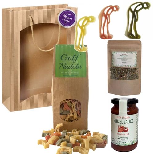 Feinkost-Set Golf mit Nudeln, Sauce und Gewürzen // Geschenk für Golfer Feinkost-Set Golf mit Nudeln, Sauce und Gewürzen // Geschenk für Golfer von Firlefantastisch Der Partyshop