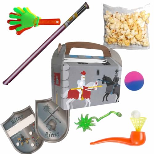 Gefüllte Wundertütenbox Ritter 8-tlg. // * RITTER * Mitgebsel // Wundertüte Jungen Gefüllte Wundertütenbox Ritter 8-tlg. // * RITTER * Mitgebsel // Wundertüte Jungen von Firlefantastisch Der Partyshop