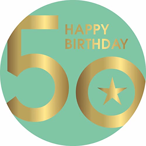 Tortenaufleger 50. Geburtstag // Kuchendekoration 50. Geburtstag // 50. Geburtstag Tortendekoration (Grün) von Firlefantastisch Der Partyshop