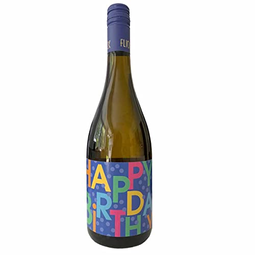 Wein Happy Birthday 0,75l Grauer Burgunder // Geschenk Wein * Happy Birthday * // Wein Geschenk * Herzlichen Geburtstag * // Happy Birthday Wein von Firlefantastisch Der Partyshop