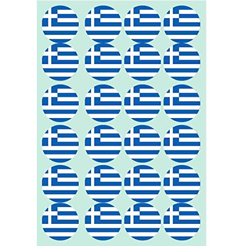 Essbare Muffinaufleger Griechenland 24St. zum Selbstausschneiden // Griechenland Partydekoration von Firlefantastisch