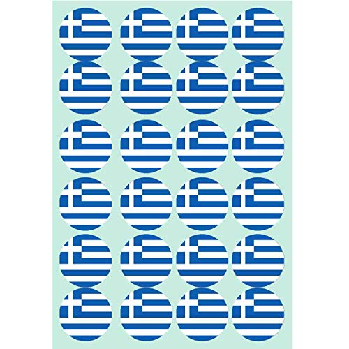 Essbare Muffinaufleger Griechenland 24St. zum Selbstausschneiden // Griechenland Partydekoration von Firlefantastisch