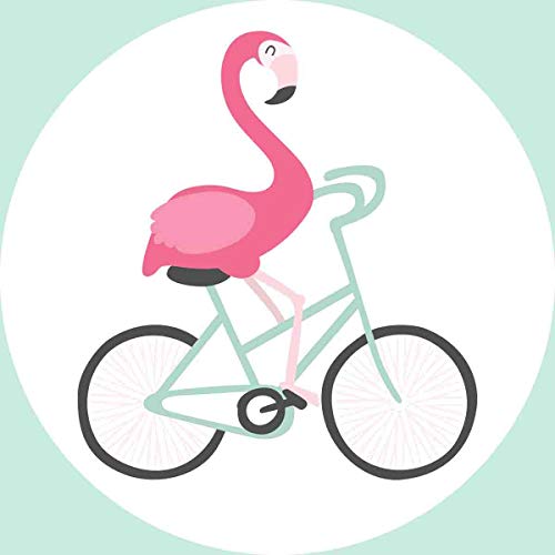 Essbarer Tortenaufleger Flamingo (20cm Durchmesser) für Flamingo-Kuchen von Firlefantastisch