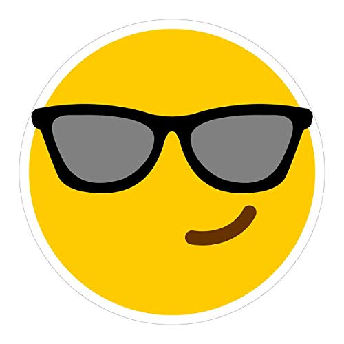 Essbarer Tortenaufleger Smiley Sonnenbrille // Essbarer Kuchenaufleger 20cm Durchmesser von Firlefantastisch