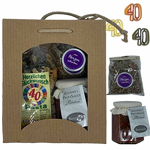 Feinkost-Set 40. Geburtstag mit Nudeln, Sauce, Gewürze // Nudeln als 40, Sauce, Gewürze Feinkost-Set 40. Geburtstag mit Nudeln, Sauce, Gewürze // Nudeln als 40, Sauce, Gewürze von Firlefantastisch Der Partyshop