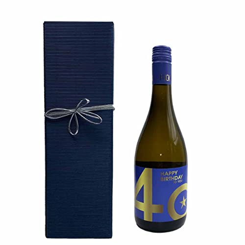 Wein 40. Geburtstag in der Geschenkbox mit Schleife // 0,75l Grauer Burgunder in der Geschenkschachtel für den 40. Geburtstag Wein 40. Geburtstag in der Geschenkbox mit Schleife // 0,75l Grauer Burgunder in der Geschenkschachtel für den 40. Geburtstag von Firlefantastisch