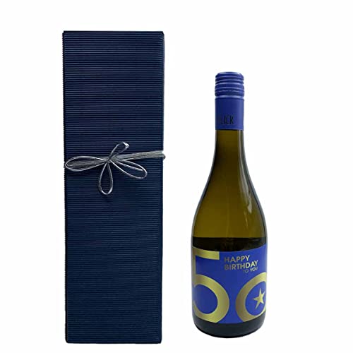 Wein 50. Geburtstag in der Geschenkbox mit Schleife // 0,75l Grauer Burgunder in der Geschenkschachtel für den 50. Geburtstag Wein 50. Geburtstag in der Geschenkbox mit Schleife // 0,75l Grauer Burgunder in der Geschenkschachtel für den 50. Geburtstag von Firlefantastisch