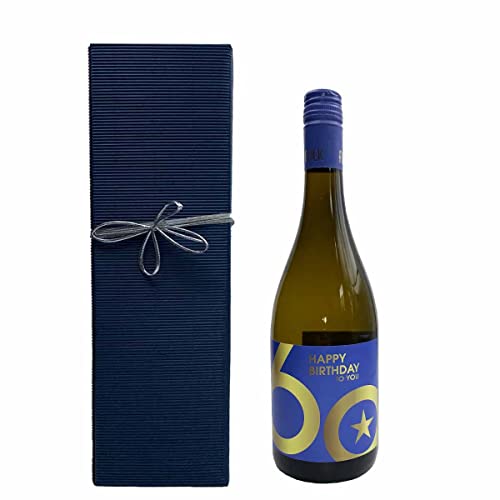 Wein 60. Geburtstag in der Geschenkbox mit Schleife // 0,75l Grauer Burgunder in der Geschenkschachtel für den 60. Geburtstag Wein 60. Geburtstag in der Geschenkbox mit Schleife // 0,75l Grauer Burgunder in der Geschenkschachtel für den 60. Geburtstag von Firlefantastisch