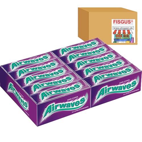 21,99€ inkl. USt (43,63/KG) Ein Angebot von FISGUS® by krass-shoppen-de - 30 x 12 Airwaves Cool Cassis Kaugummi Dragees von FisGus