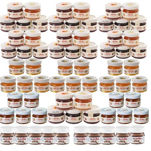 Darbo 35 x 28g 5 Sorten Konfitüre - 15 x 28g Darbo Blütenhonig - 10 x Darbo Bittere Orangenmarmelade - 10 x 25g Marken Nuss-Nugat-Creme -Ein Angbeot von FISGUS® by krass-shoppen-de von FisGus