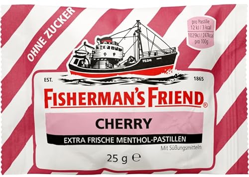 Fishermans Friend - Viele Sorten, auch die, die es in Deutschland nicht gibt. FISGUS - krass-shoppen-de (Cherry o.Z.) von FisGus