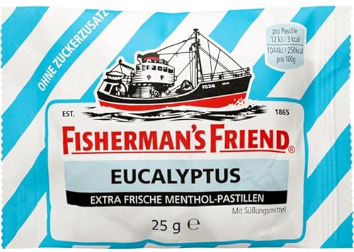 Fishermans Friend - Viele Sorten, auch die, die es in Deutschland nicht gibt. FISGUS - krass-shoppen-de (Eucalyptus o.Z.) von FisGus