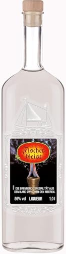 Fischergeist | Kräuterlikör | hochprozentiger Klassiker | 1000 ml | Spezialität aus dem Norden | erfrischender Geschmack | brennend servieren von Fischergeist