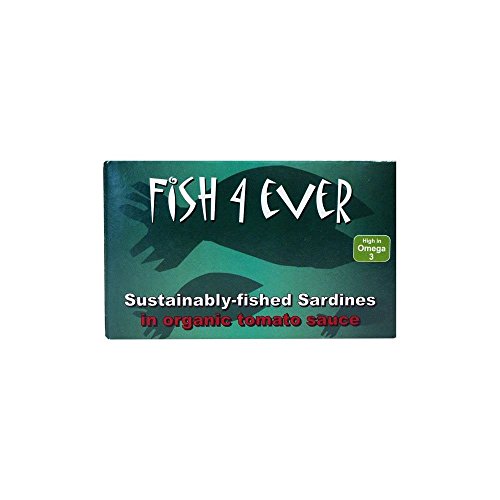 Fisch 4 Ever Ganze Sardinen in Bio-Tomatensauce (120g) - Packung mit 2 von Fish4ever